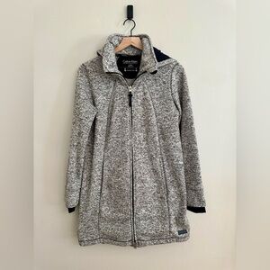 Calvin Klein Performance, large, long, knit, hooded, jacket